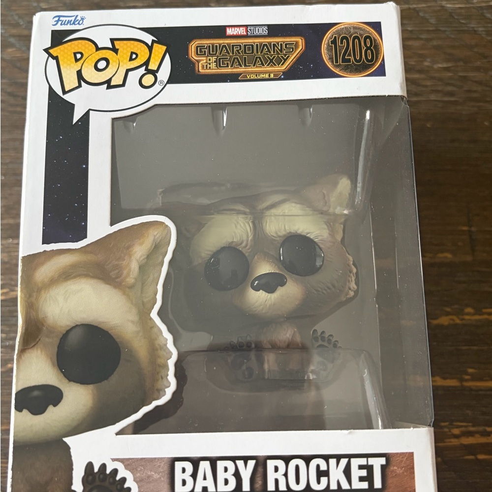 Funko Pop! Baby Rocket Guardians of the Galaxy Vinyl Figure - tan, cream, black